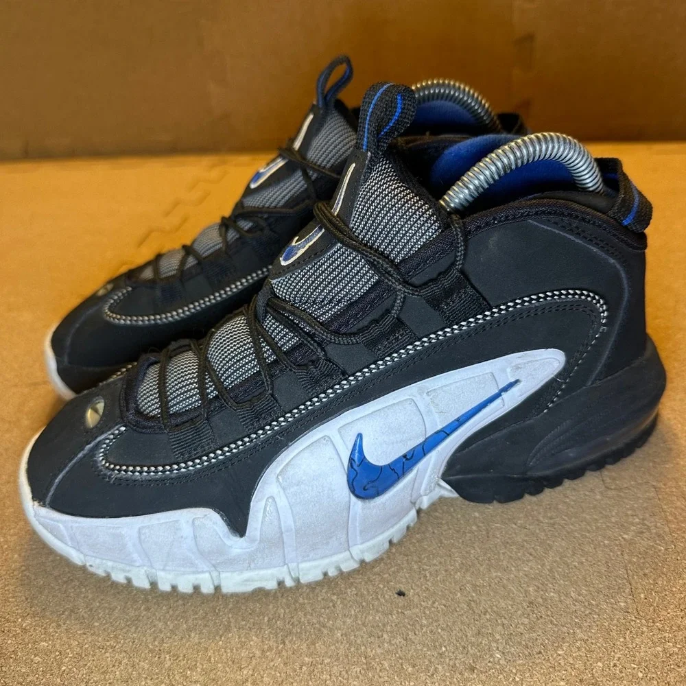 Nike Air Max Penny 1 Kids 5.5Y Black Blue Orlando DQ7774-001 Basketball Shoes